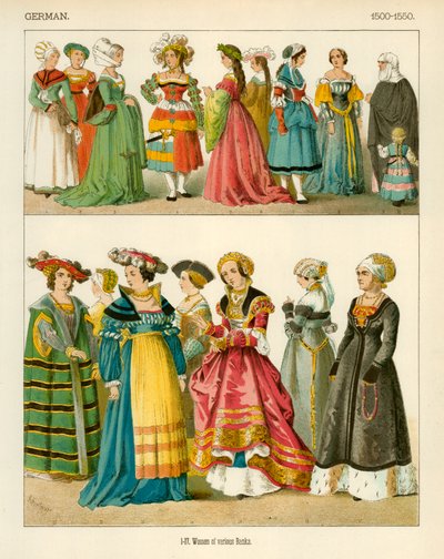Tyske Kostumer 1500-1550 af Albert Kretschmer