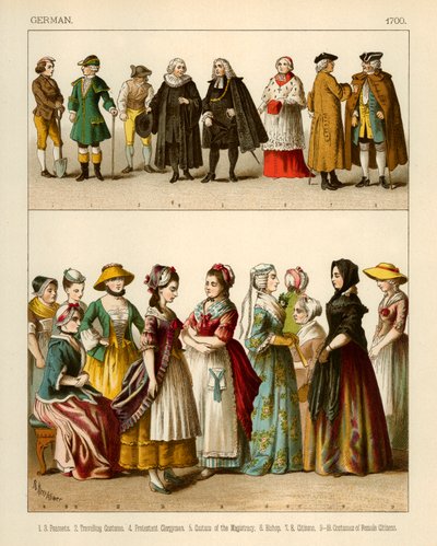 Tyske Kostumer 1700 af Albert Kretschmer