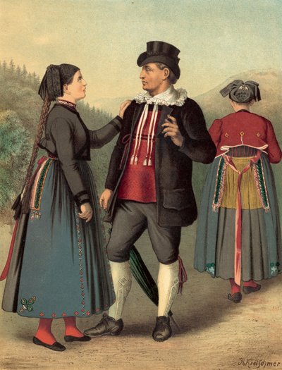Tysk dragt, Baden Rickesbach af Albert Kretschmer