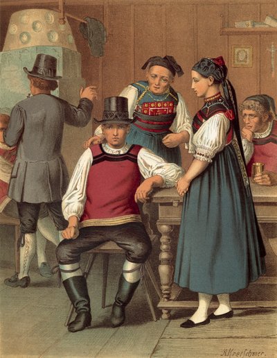 Tysk kostume, Baden, Rickesbach af Albert Kretschmer