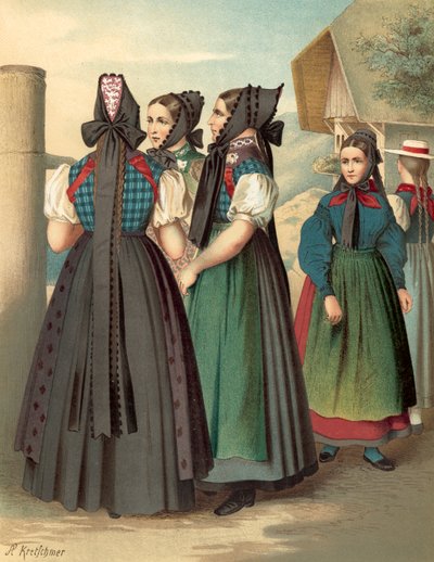 Tysk kostume, Baden, Simonswald-Waldkirch-Donaueschingen af Albert Kretschmer