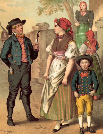 Tysk kostume, Bohmen, Hayd af Albert Kretschmer