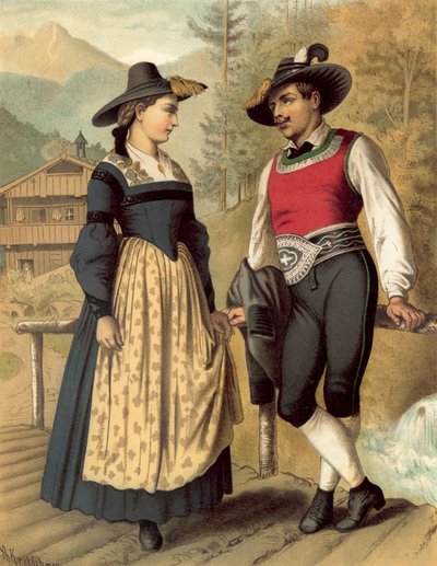 Tysk kostume, Tyrol Billerthal af Albert Kretschmer