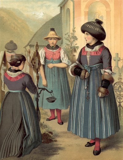 Tysk kostume, Tyrol, Passeyer af Albert Kretschmer