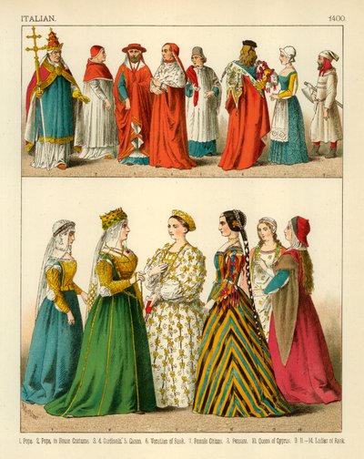 Italiensk kostume 1400 af Albert Kretschmer