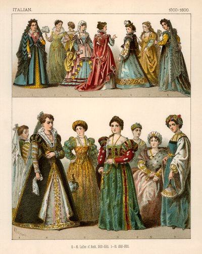 Italiensk kostume 1500-1600 af Albert Kretschmer