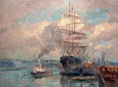 I havnen i Rouen af Albert Lebourg