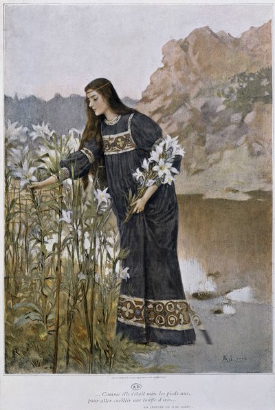 En kvinde blæser iris - af Lynch, begyndelsen af det 20. århundrede af Albert Lynch