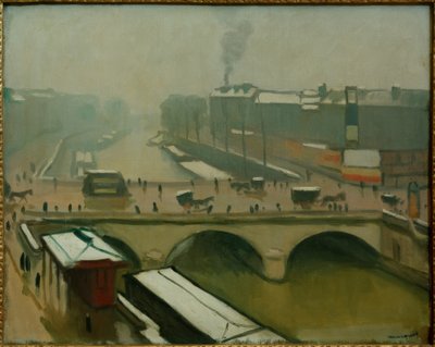 Udsigt over Pont St. Michel i Paris af Albert Marquet