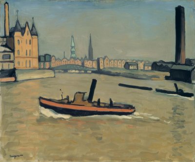Hamborgs havn af Albert Marquet