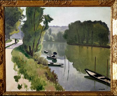 Landskab af Ile de France, 20. århundrede (olie på lærred) af Albert Marquet