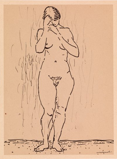 Nøgen kvinde stående af Albert Marquet