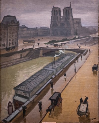 Regnvejrsdag. Notre Dame de Paris af Albert Marquet