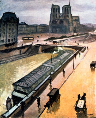 Regnvejrsdag. Vor Frue af Paris, 1910 af Albert Marquet