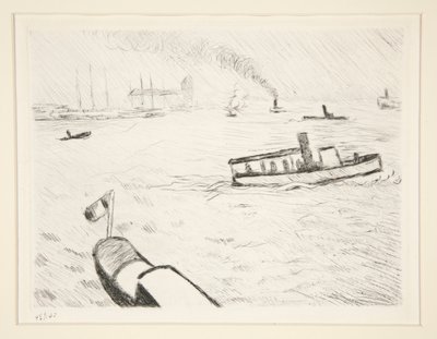 Slæbebåd i Hamborg af Albert Marquet