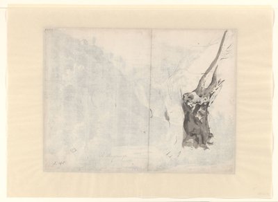 Skitse af et træ af Albert Meyering