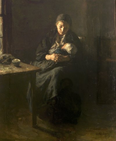Moderkærlighed (Sorg), c.1857 af Albert Neuhuys