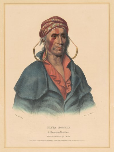 Payta Kootha, en Shawnee-kriger af Albert Newsam, after Henry Inman, after Charles Bird King
