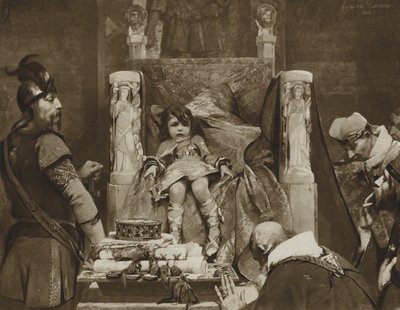 Clovis II, The Boy Kind of the Franks (litho) af Albert Pierre René (after) Maignan
