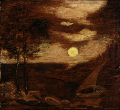 De elskendes båd af Albert Pinkham Ryder