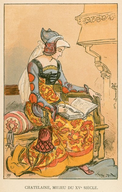 Chatelaine, midten af ​​det 15. århundrede af Albert Robida
