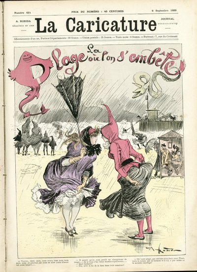 Albert Robidan (1848-1926) kuvitus La Caricaturen (1880) kanteen af Albert Robida