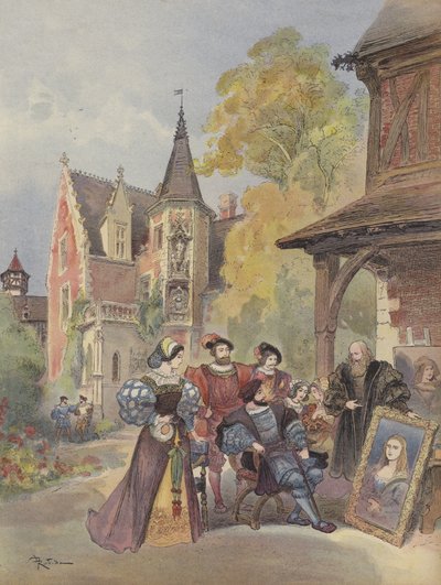 Kongen køber Mona Lisa fra Leonardo da Vinci af Albert Robida