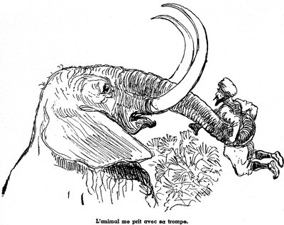 Sømanden Sindbad (Sinbad) - fortælling om de tusind og en (1001) nætter - illustration af en bog fra 1948 (Fortin-udgaven, samling Wonderful Imaging of Childhood), der fortæller sine eventyr - illustration af Albert Robida (1848 - 1926) - Syvende rejse : A af Albert Robida