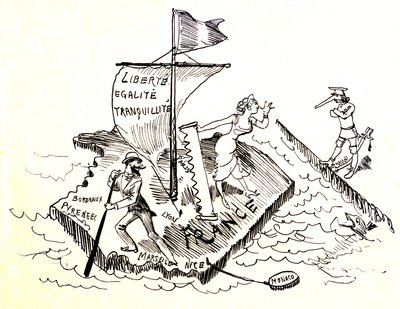Frankrigs uafhængighed (tegning) af Albert Robida