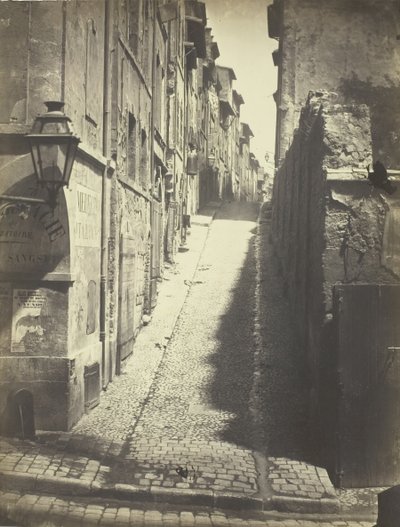 Rue des Grands Carmes, Udsigt taget fra Rue Ste. Martha, 1862. af Albert Terris