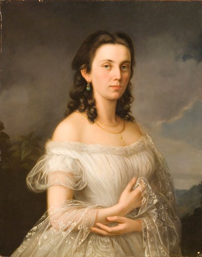 Albert Theer (1815-1902) - Prinsesse Julia af Liechtenstein (1817-1895), født grevinde Potocki af Albert Theer