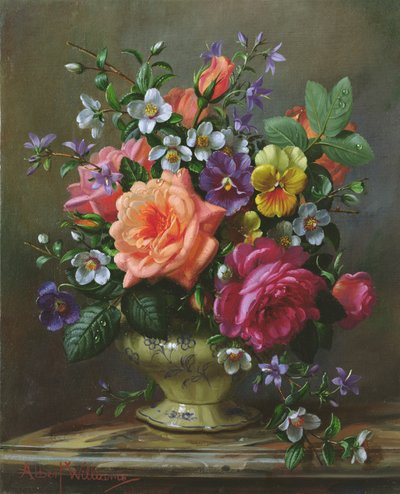 AB1112 Roser og stedmoderblomster af Albert Williams
