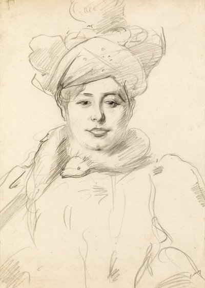Kvinde med hat, omkring 1905 af Albert de Belleroche