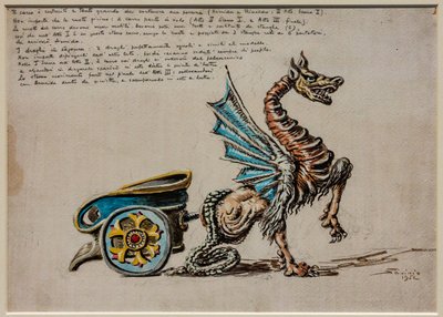 Akt II, første scene og tredje akt, sceneudstyr: The Chariot of Armida for Armida af G. Rossini. af Alberto  Savinio