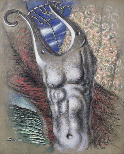 Orpheus (olie på lærred) af Alberto  Savinio