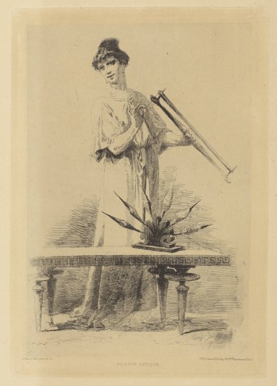 spindende kvinde Filbrug antik (titel på objekt) af Alberto Maso Gilli