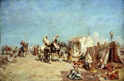 En arabisk lejr, af Alberto Pasini
