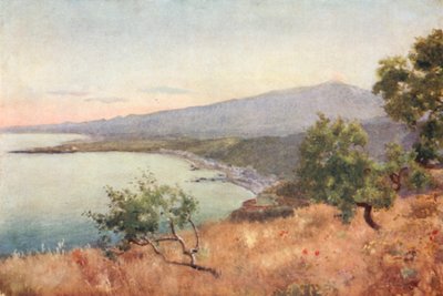 Etna, Giardini og Schiso fra Taormina af Alberto Pisa