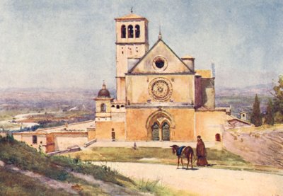 S. Francesco, Assisi (farvelitografi) af Alberto Pisa