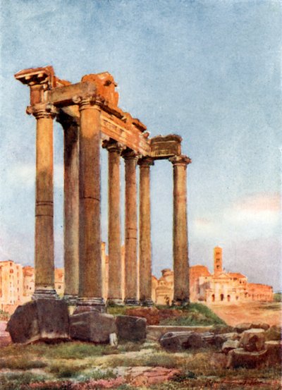 Saturn-templet fra Portico af Dii Consentes af Alberto Pisa