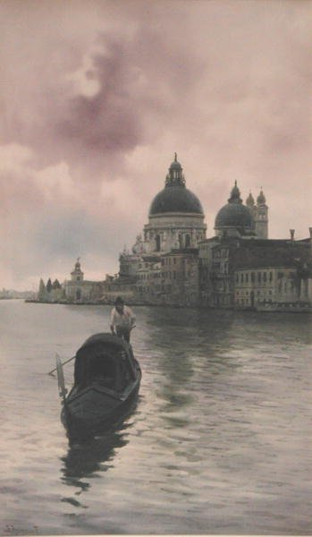 Tidlig morgen på Canal Grande, Venedig (akvarel på papir) af Alberto Prosdocini or Prosdocimi