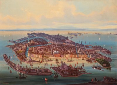 Luftfoto af Venedig, 1867. af Alberto Rieger