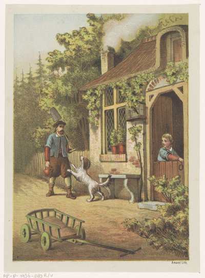 Hilsen i gården af Albertus Barend Hendrik Braakensiek
