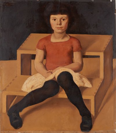 Ila, kunstnerens yngre datter, 1920. af Albin Egger Lienz