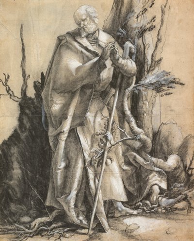 Bearded Saint in a Forest, ca. 1516 af Albrecht Dürer