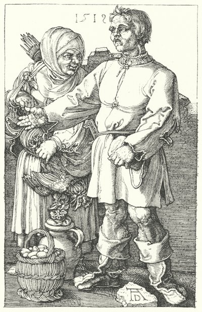 Landmænd, der sælger deres produkter af Albrecht (after) Durer or Duerer