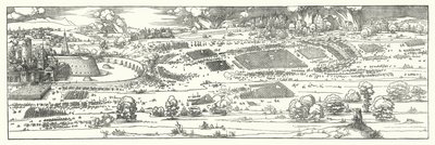 Belejringen af en fæstning (gravering) af Albrecht (after) Durer or Duerer