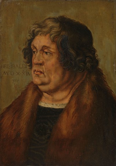 Willibald Pirckheimer af Albrecht (after) Durer or Duerer