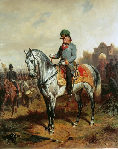 Feltmarskal Josef greve Radetzky, øverstkommanderende under kampagnerne mod Italien ... af Albrecht Adam