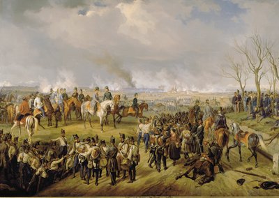 Feltmarskal Radetzky under slaget ved Novara ... (maleri på lærred) af Albrecht Adam